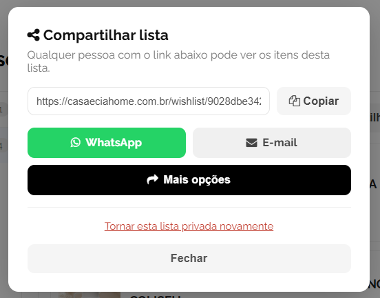 Compartilhar lista