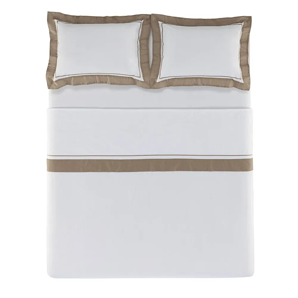 JOGO DE CAMA MARRONE