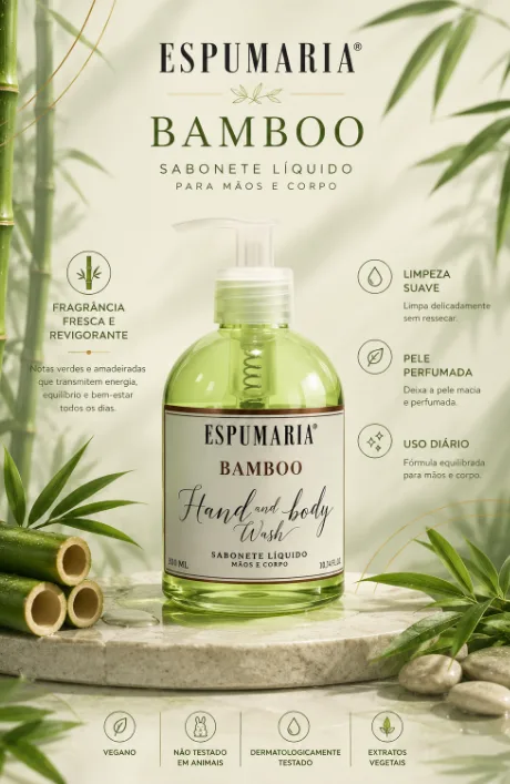 SABONETE PARA MÃOS E CORPO ESPUMARIA 315ML