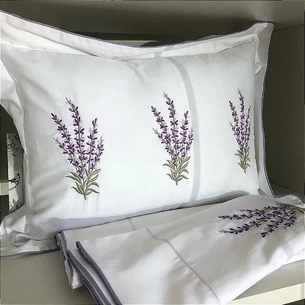 JOGO DE CAMA COLEÇÃO LE JARDIN - LAVANDA 300FIOS