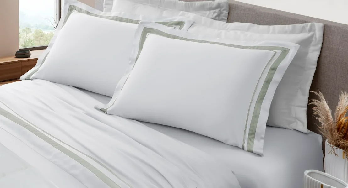 JOGO DE CAMA GUADUA - BRANCO/VERDE