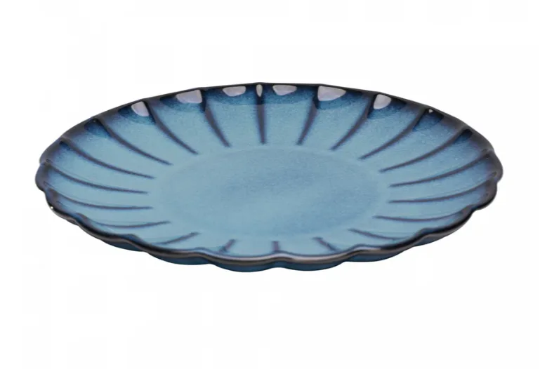 PRATO DE SOBREMESA SCALLOP AZUL