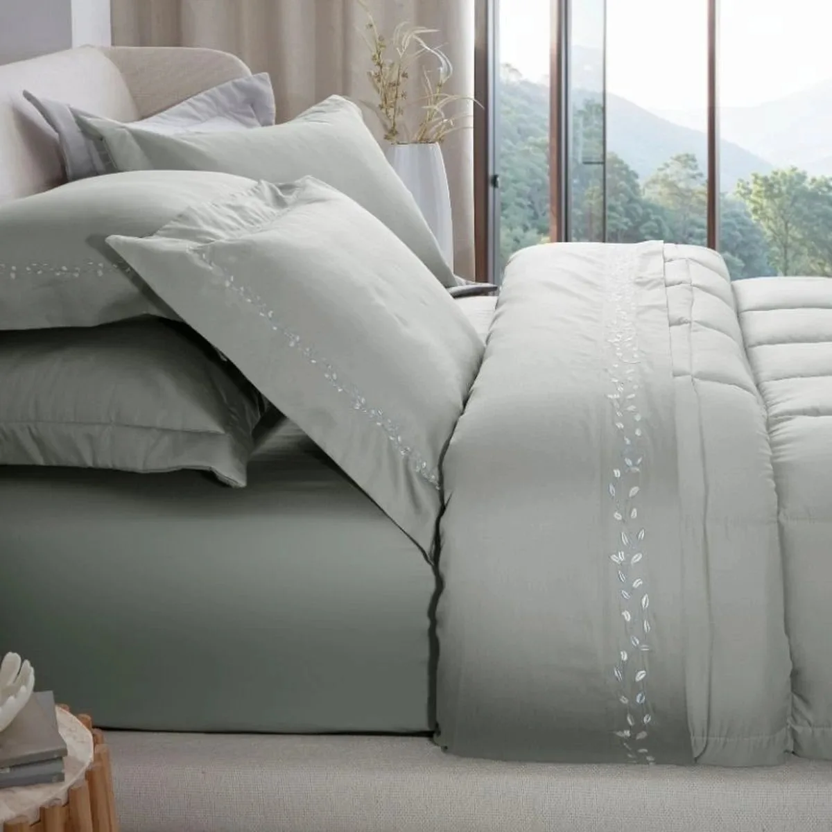JOGO DE CAMA GARDENS -GREENLOY/VERDE