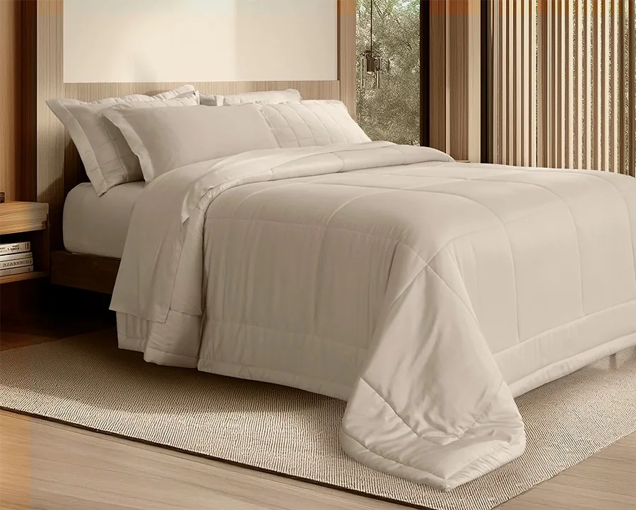 JOGO DE CAMA COLEÇÃO BAMBU - BEGE
