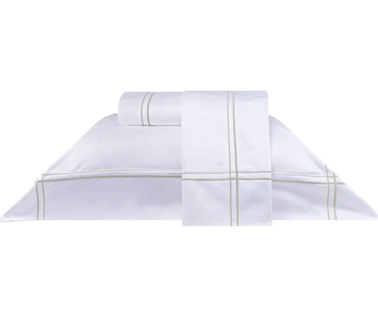 JOGO DE CAMA HORIZONTE - CLASSICO/BEGE 300FIOS