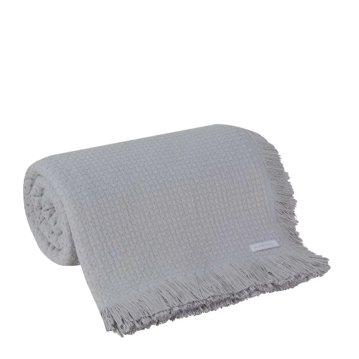 COLCHA IN DESIGN C/FRANJA - Cinza