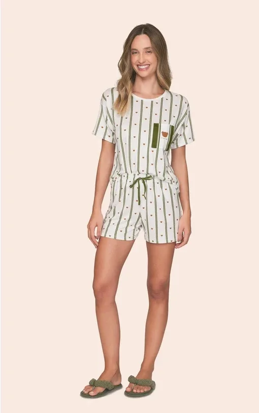 PIJAMA CURTO IN BEARS WE TRUST