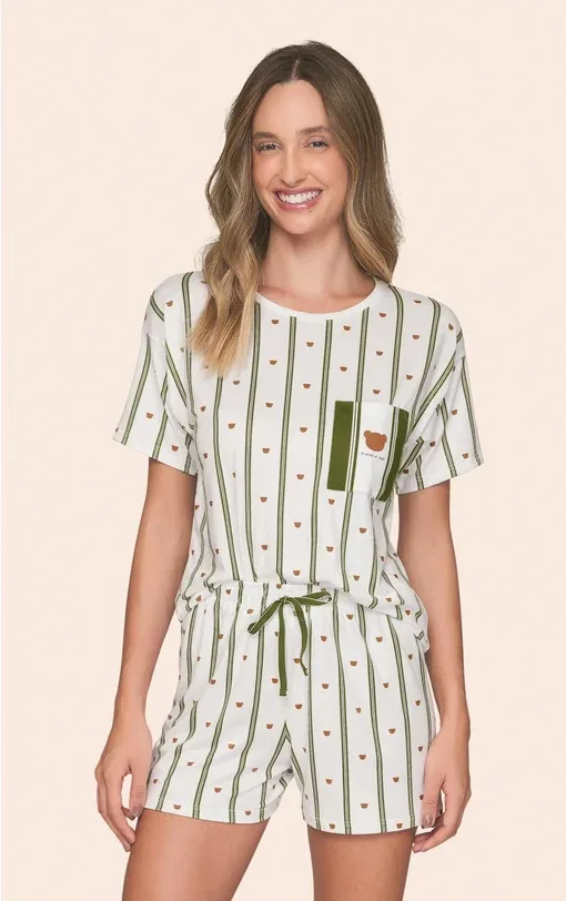 PIJAMA CURTO IN BEARS WE TRUST