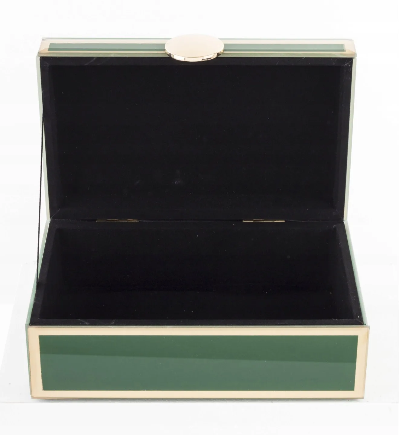 PORTA JOIA VERDE COM DOURADO