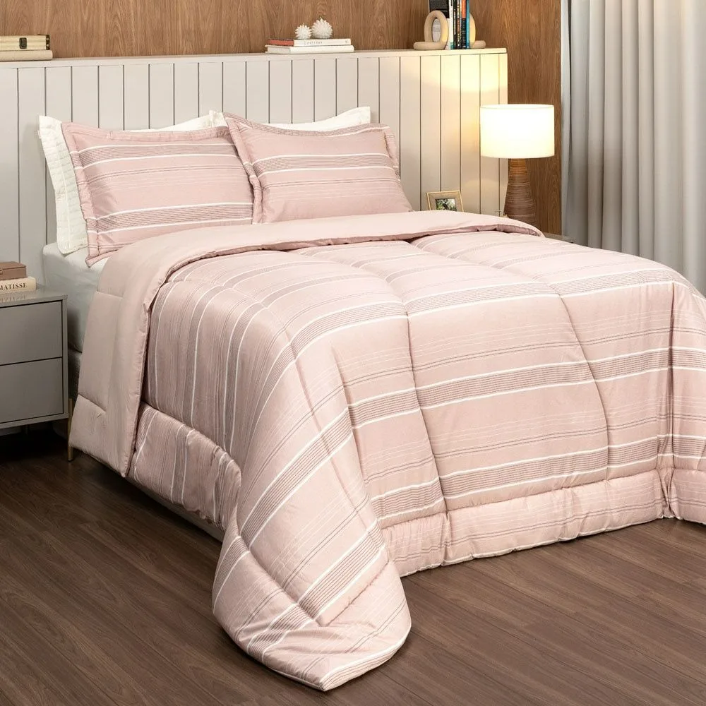 EDREDOM STRIATO - ROSE