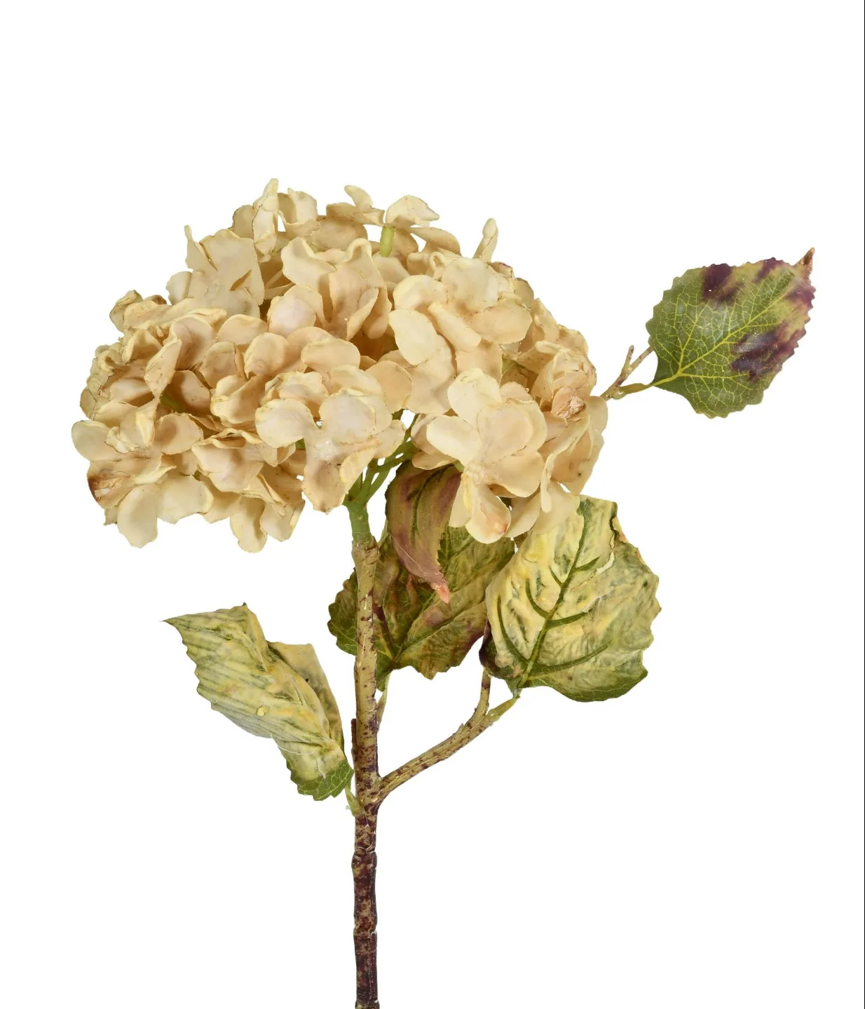 HASTE DE ROSAS COM FOLHA CHAMPAGNE ARTIFICIAL