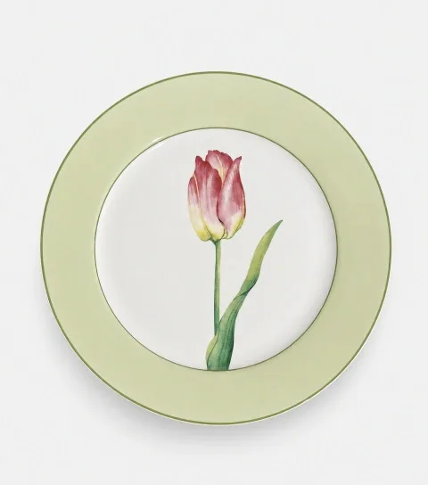 JOGO 6 PRATOS RASOS TULIPA