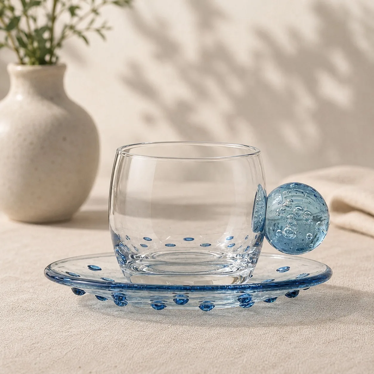 JOGO 6 XICARAS IN CASA COM ESFERA AZUL