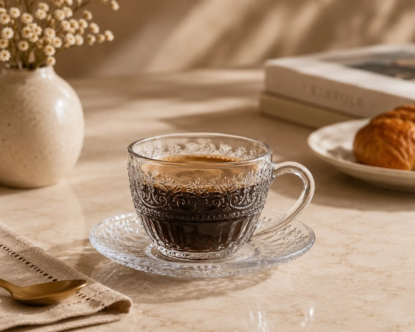JOGO 4 XICARAS DE CAFÉ MAUVE