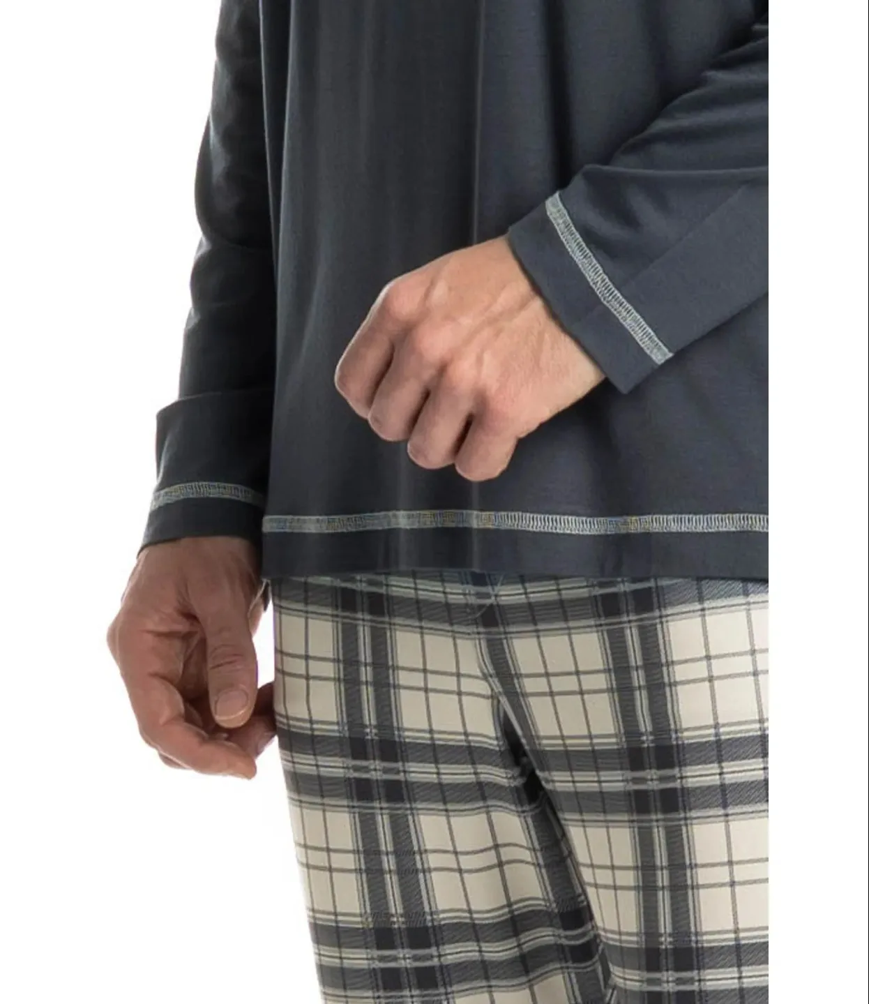 PIJAMA LONGO VICENTE CINZA