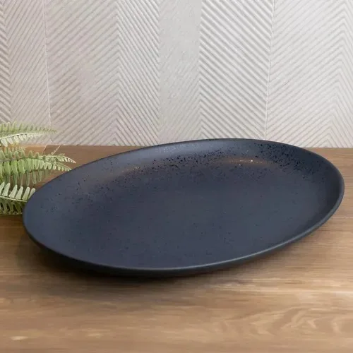 TRAVESSA DE CERAMICA AZUL MARINHO
