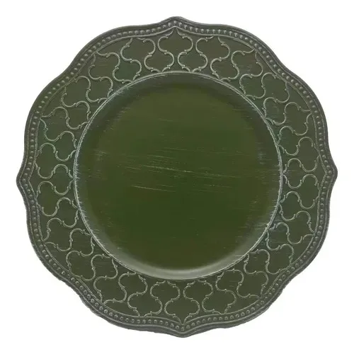 SOUSPLAT VERDE COM MOLDURA VINTAGE