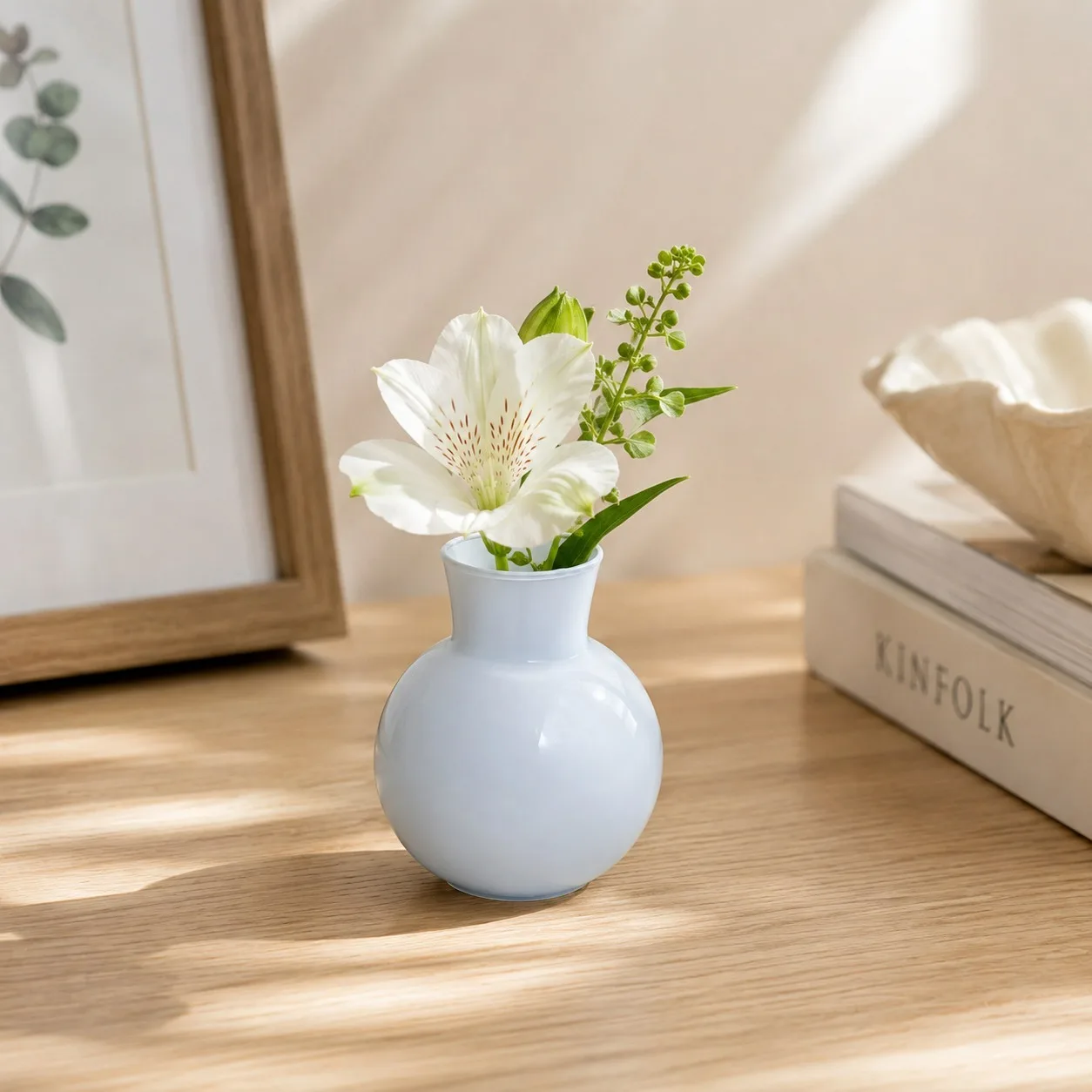mini vaso jasmine off- white em cristal