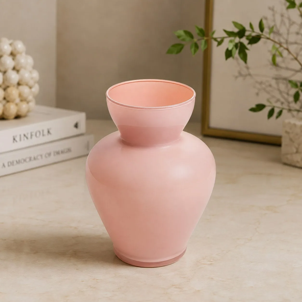 mini vaso jasmine pilão bege em cristal