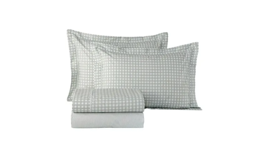 JOGO DE CAMA  VICHY VERDE 200FIOS