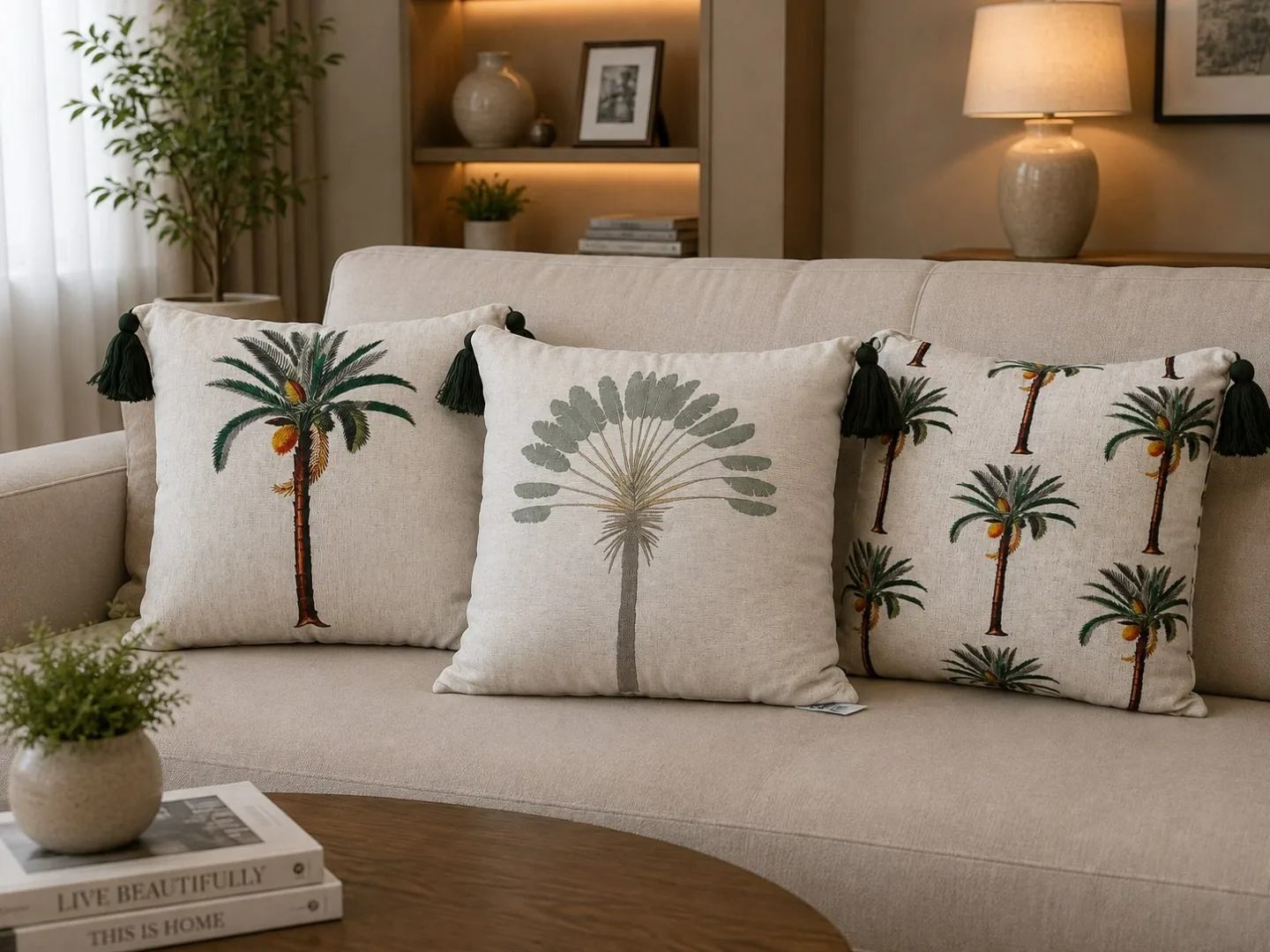 ALMOFADAS DECORATIVAS COQUEIROS
