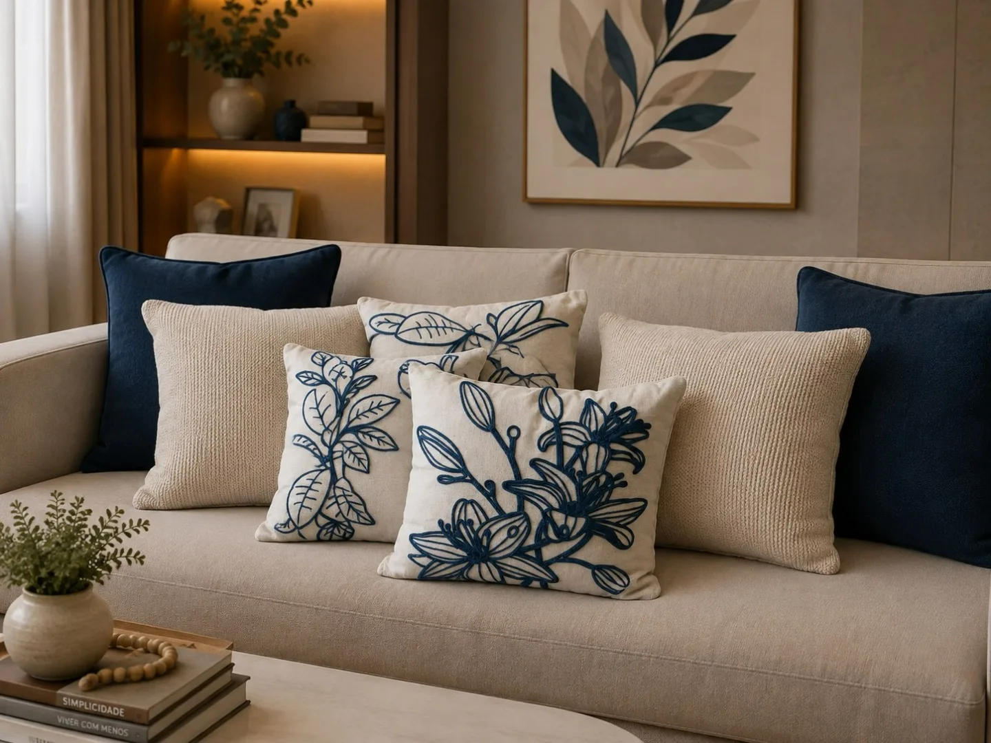 ALMOFADAS DECORATICAS CORDENET AZUL