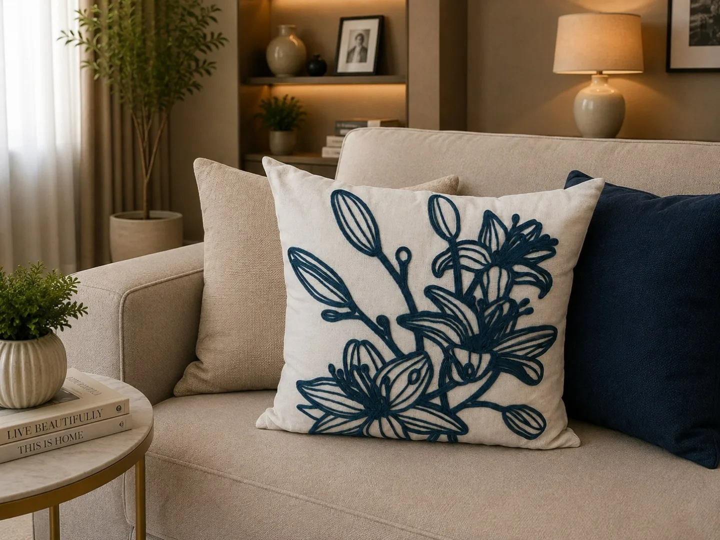 ALMOFADAS DECORATICAS CORDENET AZUL