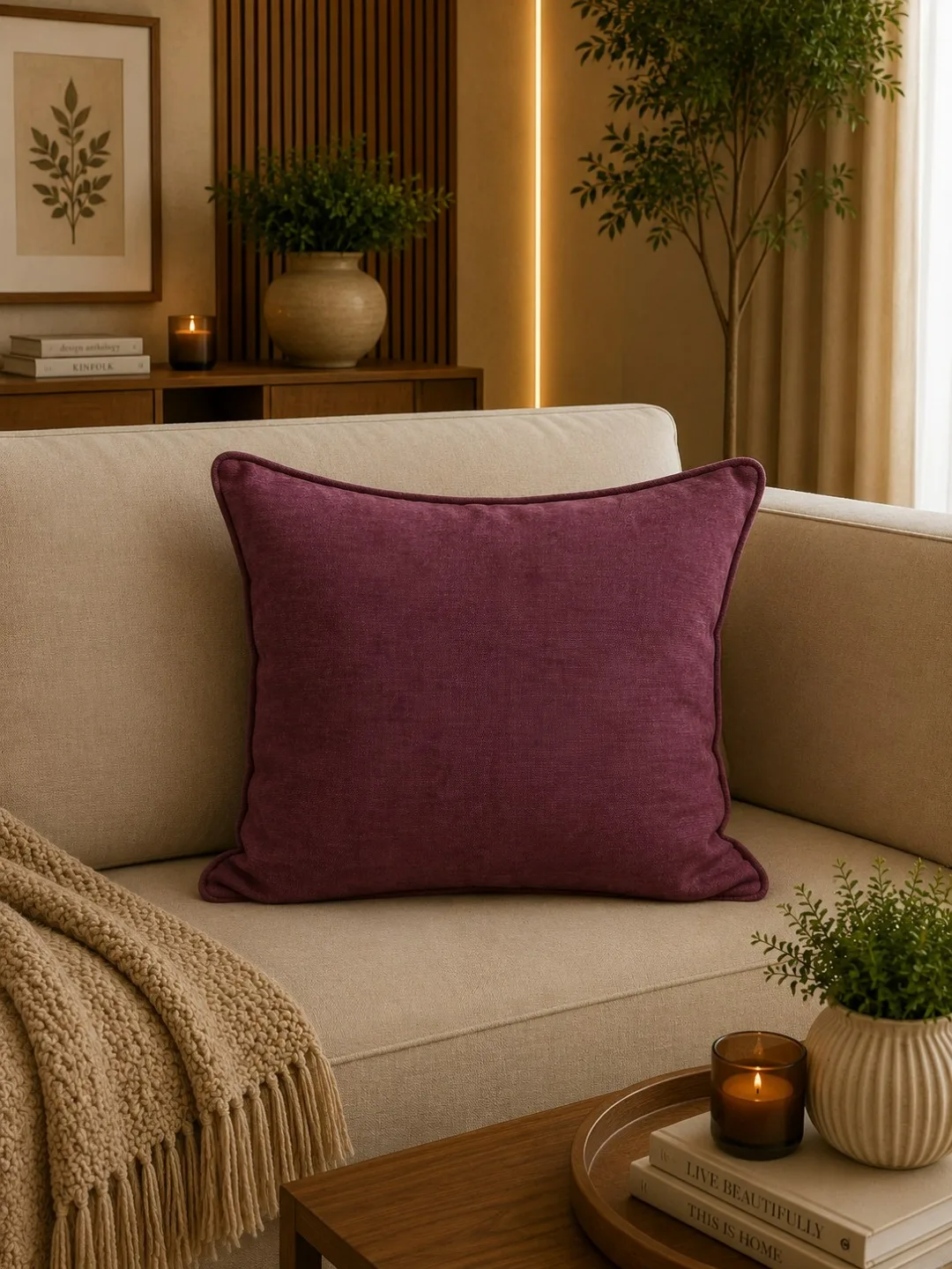 ALMOFADA DECORATIVA MESCLA MAGENTA