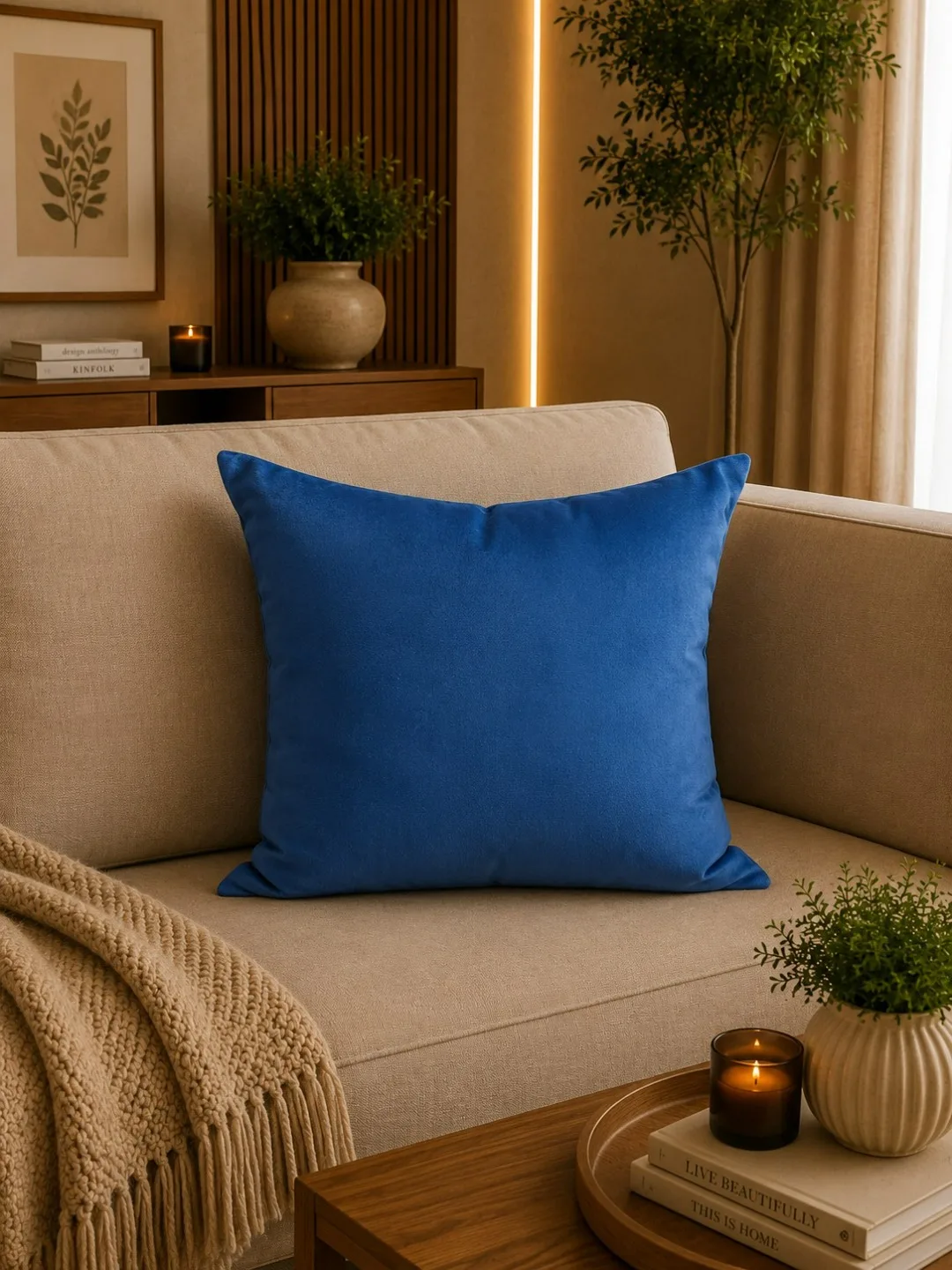ALMOFADA DECORATIVA AZUL
