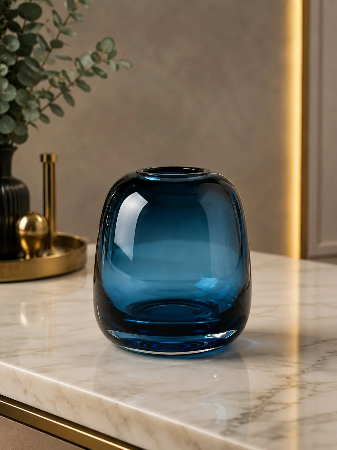 Vaso Murano Azul Escuro