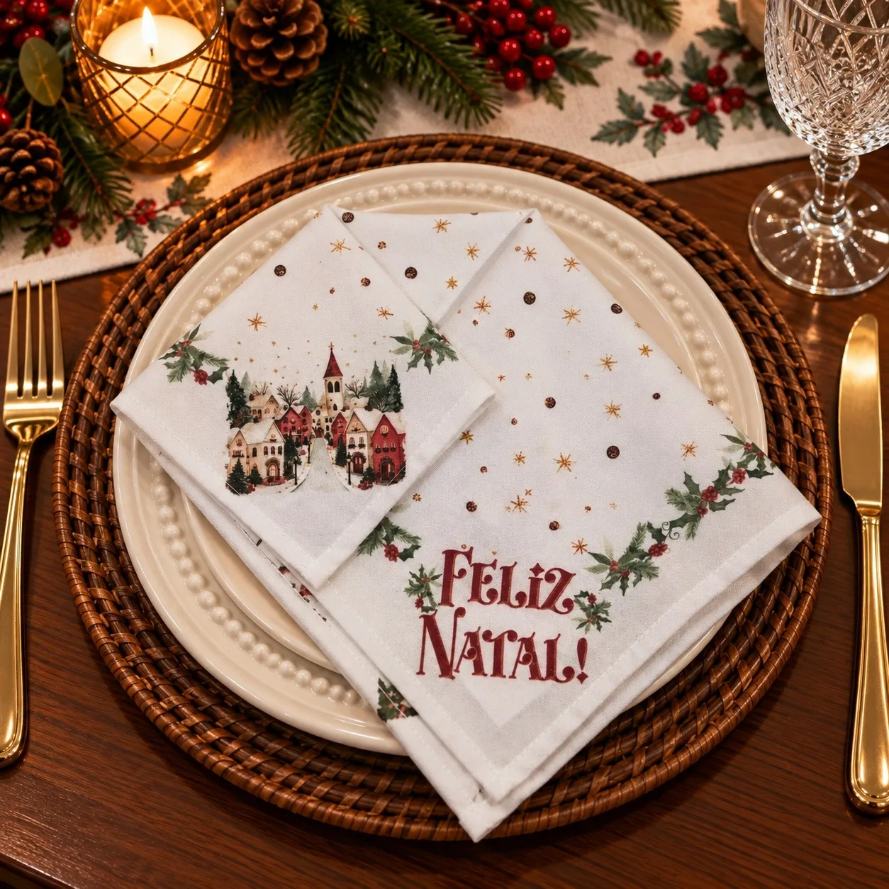 GUARDANAPO NATALINO - CIDADE DE NATAL
