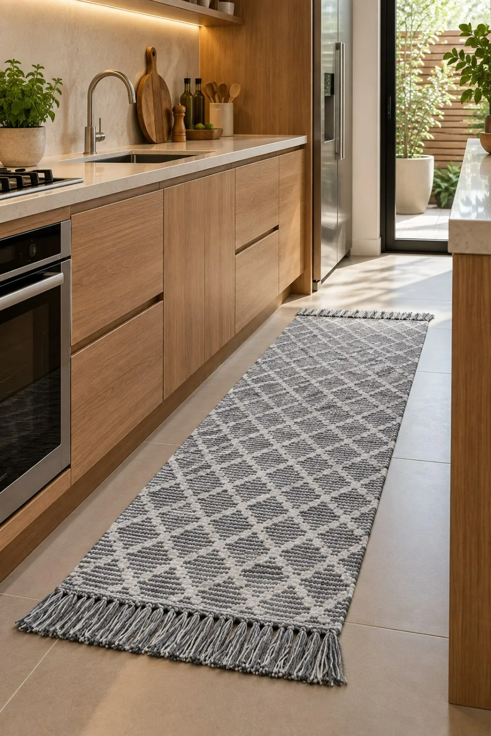 TAPETE KILIM ADALLI DUPLA FACE - CINZA