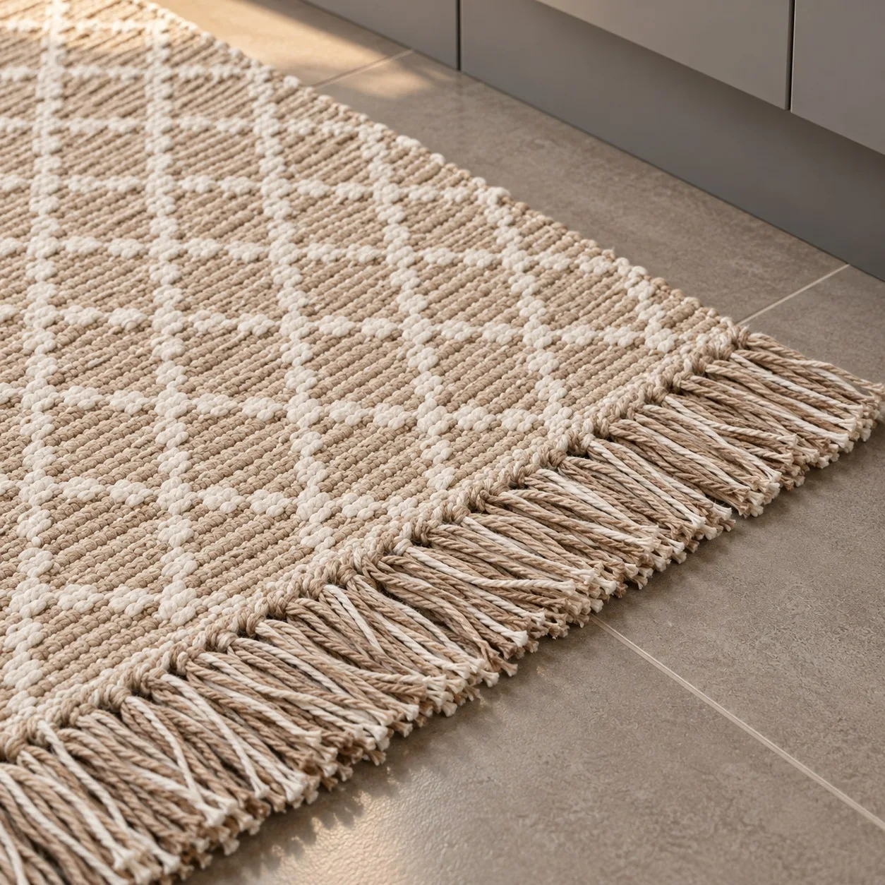 TAPETE KILIM ADALLI DUPLA FACE - BEGE