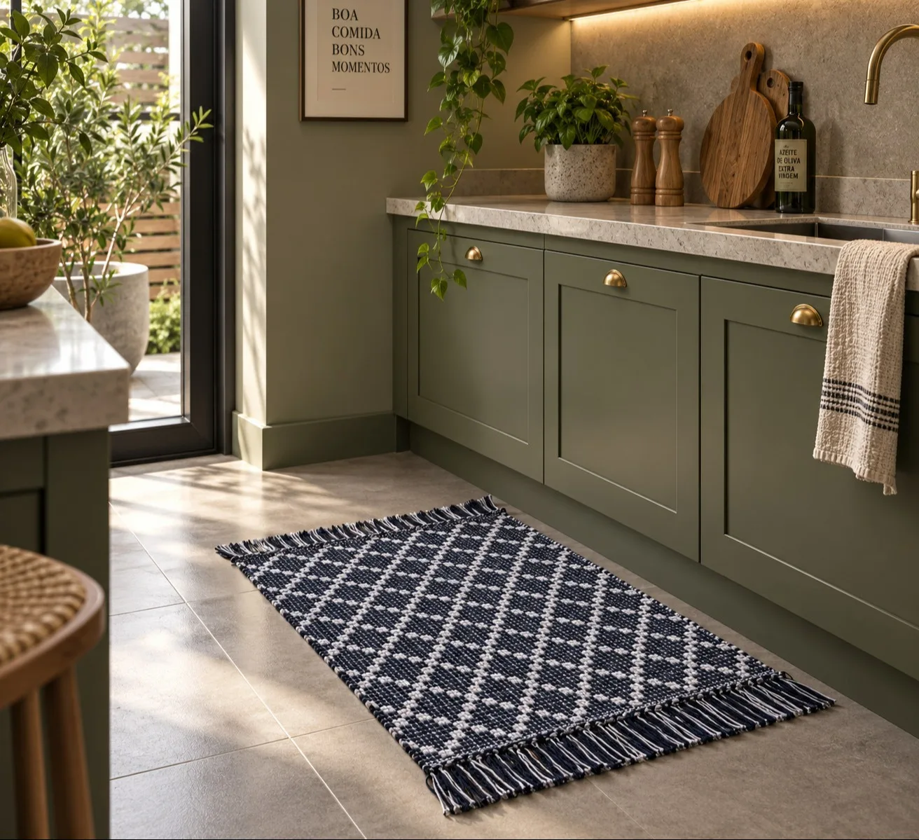 TAPETE KILIM ADALLI DUPLA FACE - PRETO