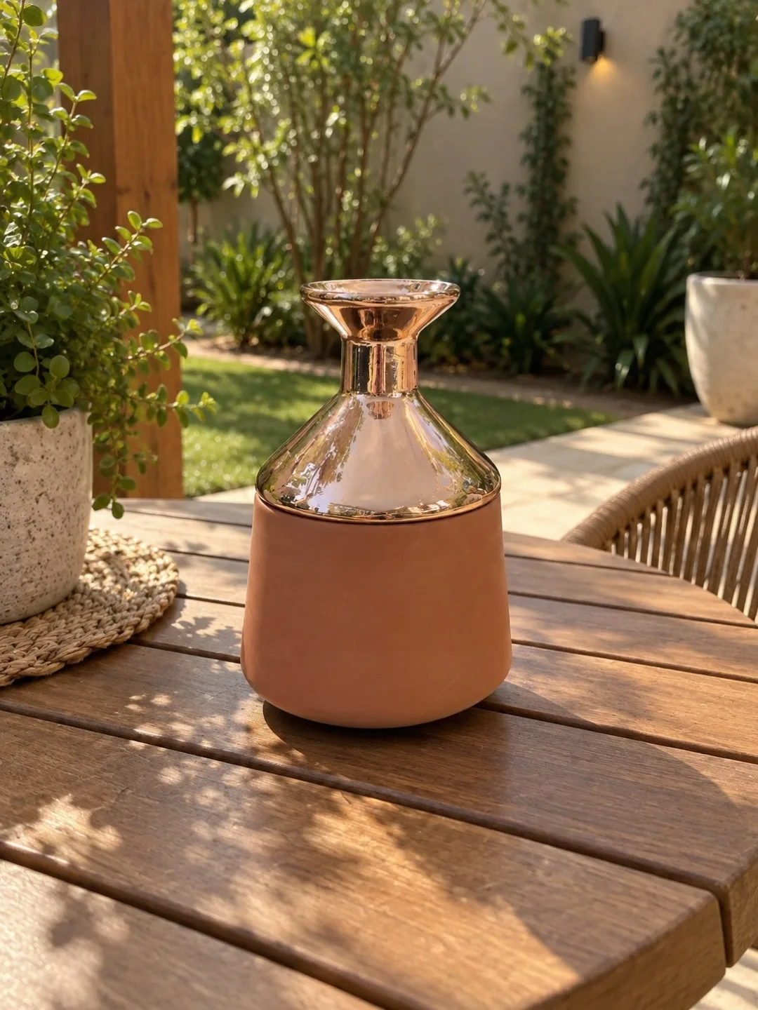 VASO DE CERAMICA COM TAMPA