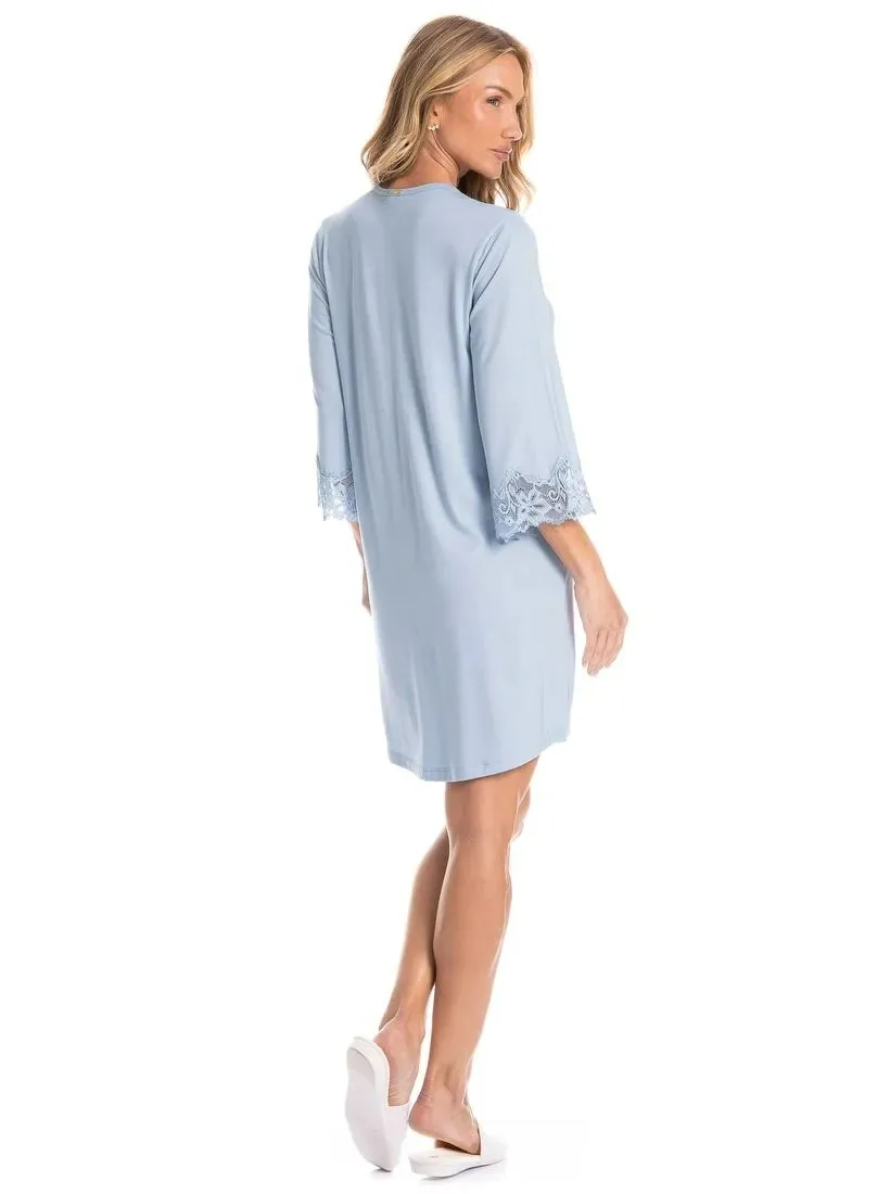 CAMISAO AURORA ABOTOADO AZUL CLARO
