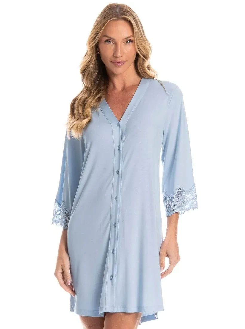 CAMISAO AURORA ABOTOADO AZUL CLARO