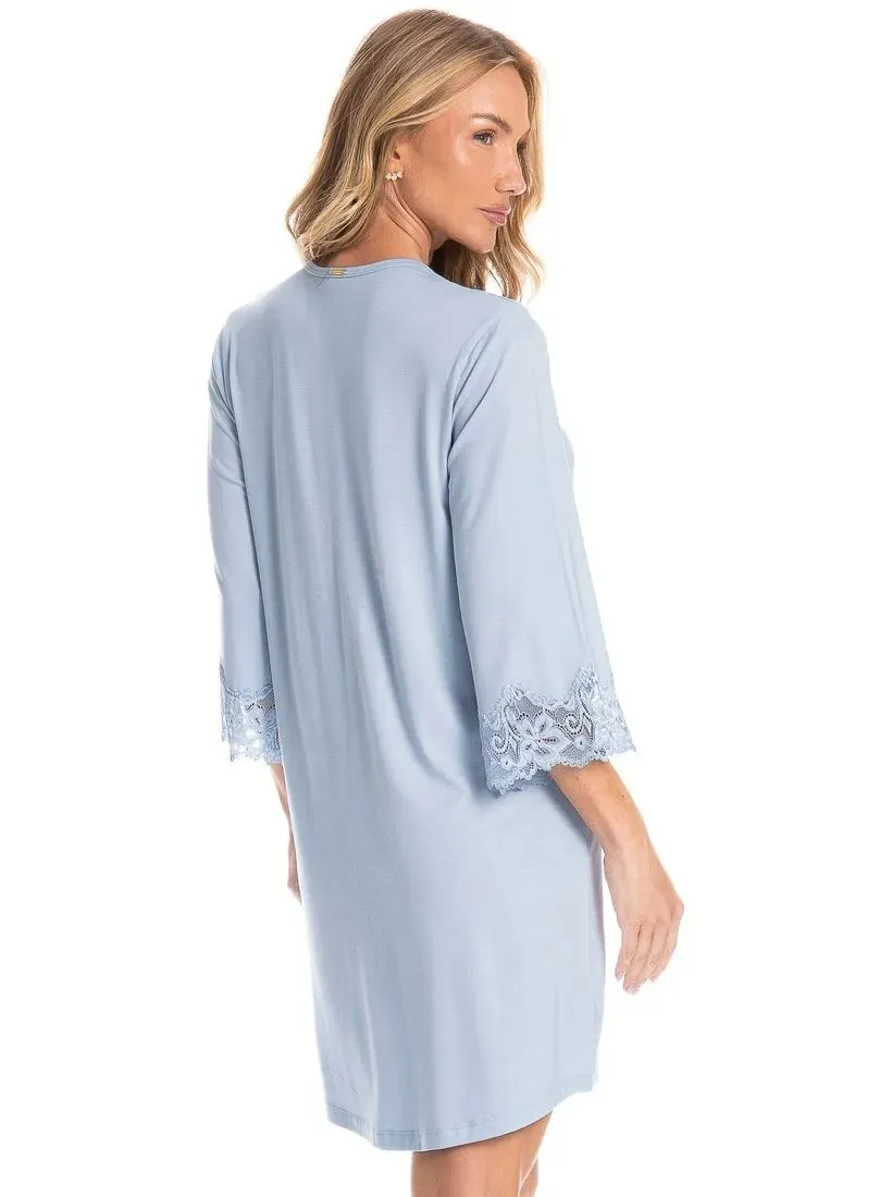CAMISAO AURORA ABOTOADO AZUL CLARO