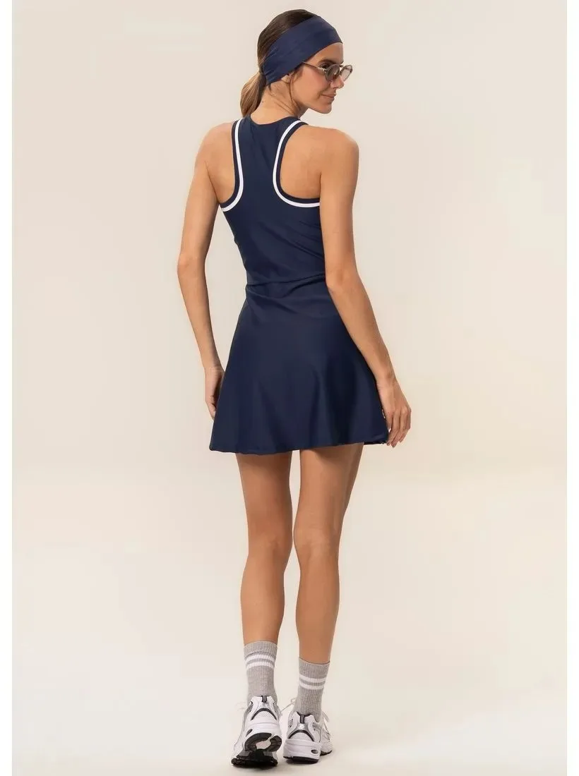 VESTIDO LINE UP COM SHORTS MARINHO