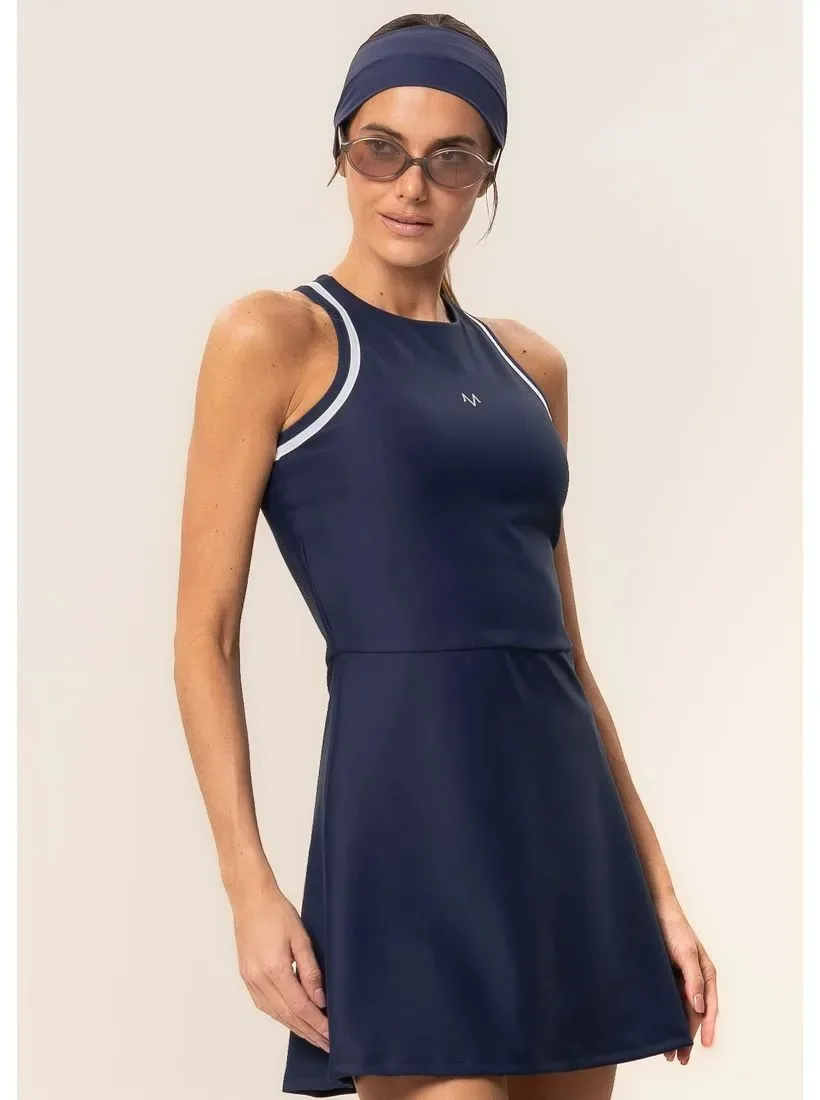 VESTIDO LINE UP COM SHORTS MARINHO