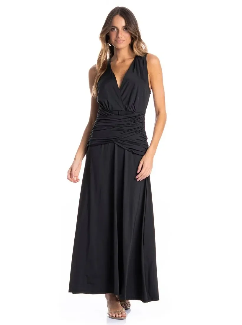 VESTIDO CARIBE TRANSPASSADO PRETO
